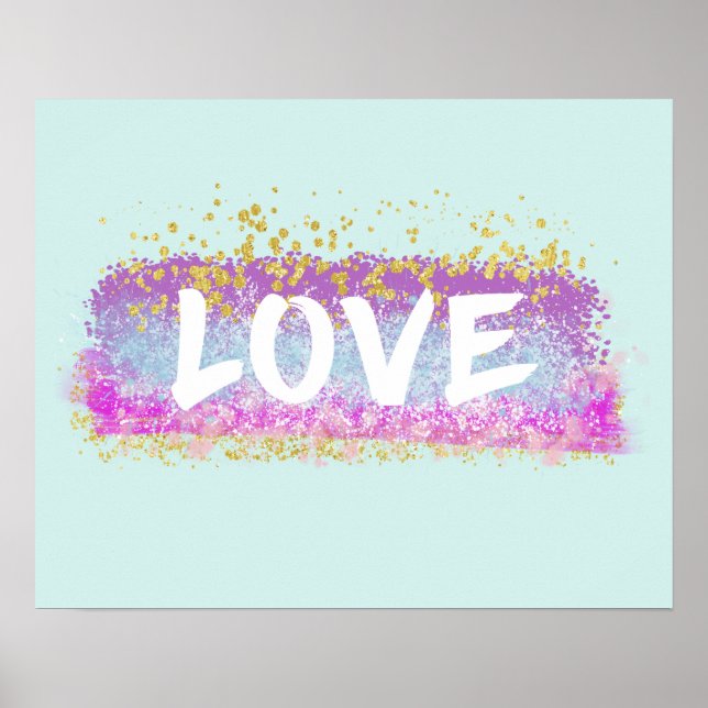 Glitter Love  Colourful Poster (Front)