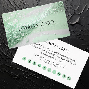 Glitter Loyalty 10 Nails Lashes Beauty Business Card