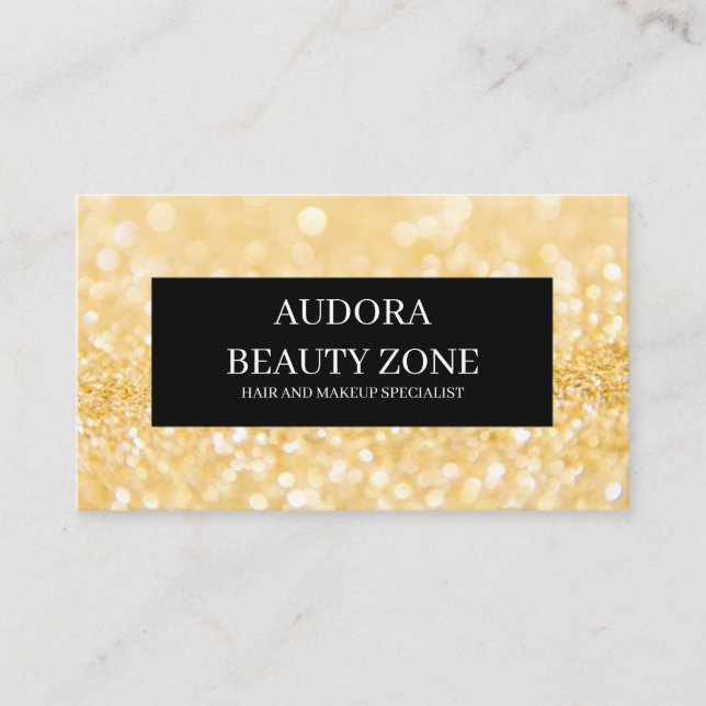 Glitter Makeup Artist  Business Card (Front)