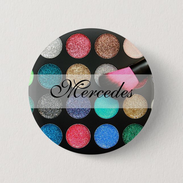 Glitter Makeup Button (Front)