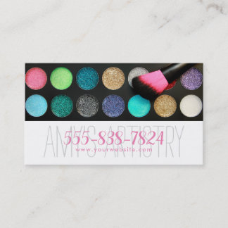 Glitter Makeup Palette Business Cards