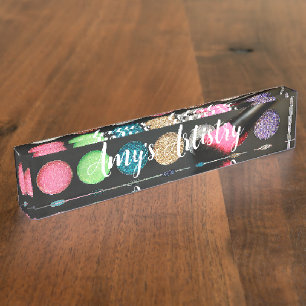 Glitter Makeup Palette Nameplate