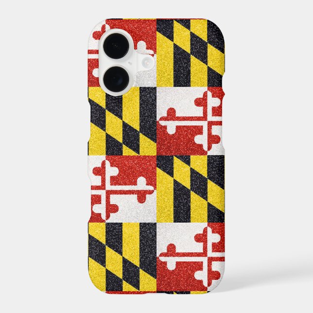 Glitter Maryland flag iPhone 7 case (Back)