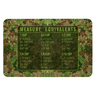 Glitter Measuring Conversion Kitchen Measure Guide Magnet
