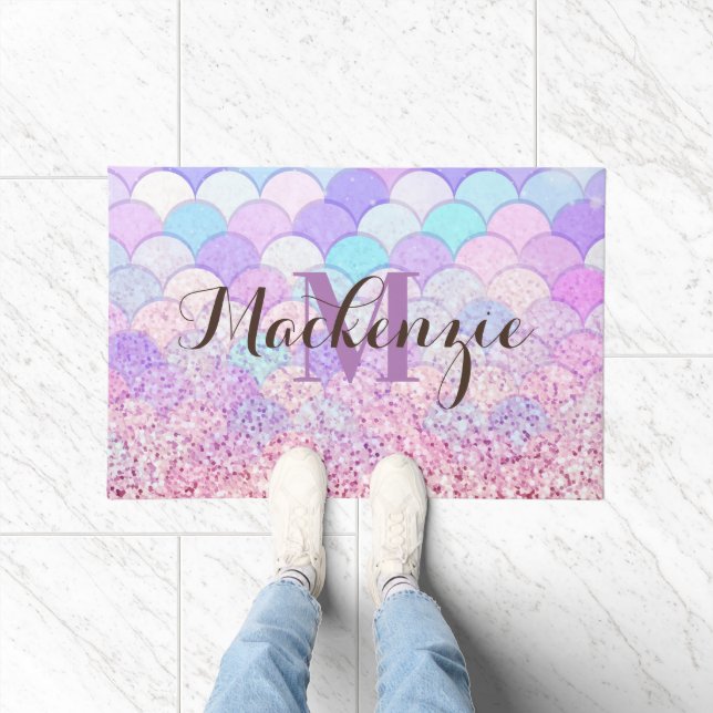 Glitter Mermaid Doormat (Indoor)