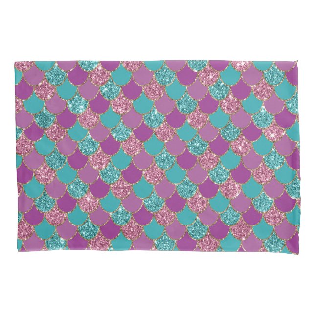 Glitter mermaid pattern Pillowcase (Front)