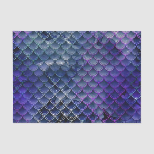 Glitter Mermaid Scales Pattern Tissue Paper (Front)