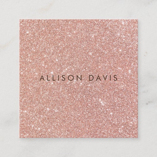  Glitter Modern  Simple  Square Business Card (Front)