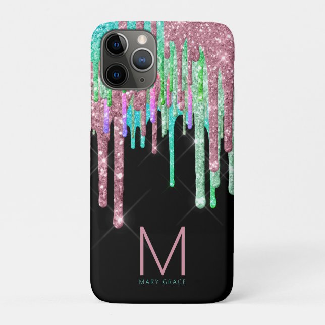 Glitter Monogram  Case-Mate iPhone Case (Back)