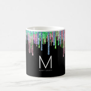 Glitter Monogram Coffee Mug