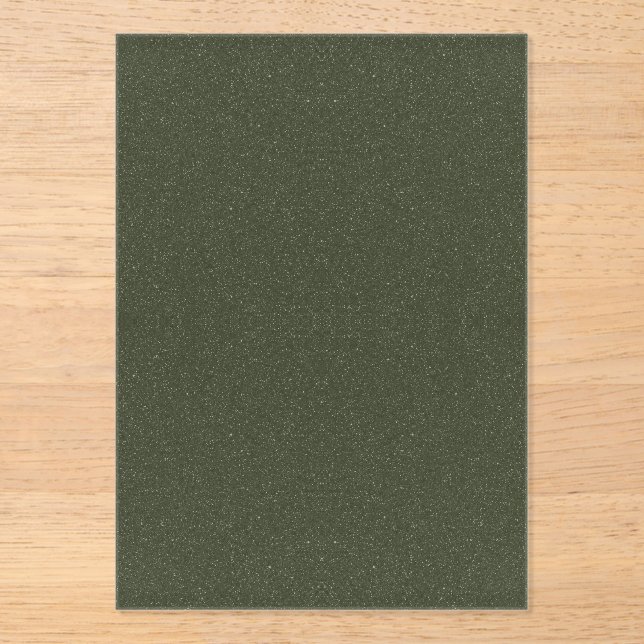 Glitter Moss Green Acrylic Invitation – Customise (Front)