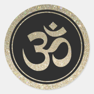 Glitter Om Symbol Sticker