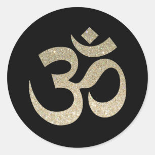 Glitter Om Symbol Sticker