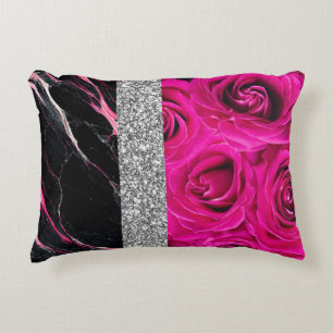 Glitter ombre Birthday Party Rose gold Drips Chic  Decorative Cushion