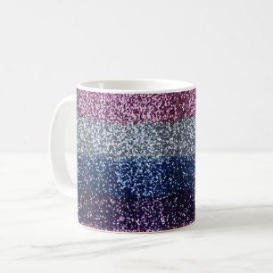 Glitter Ombre Purple Blue Coffee Mug