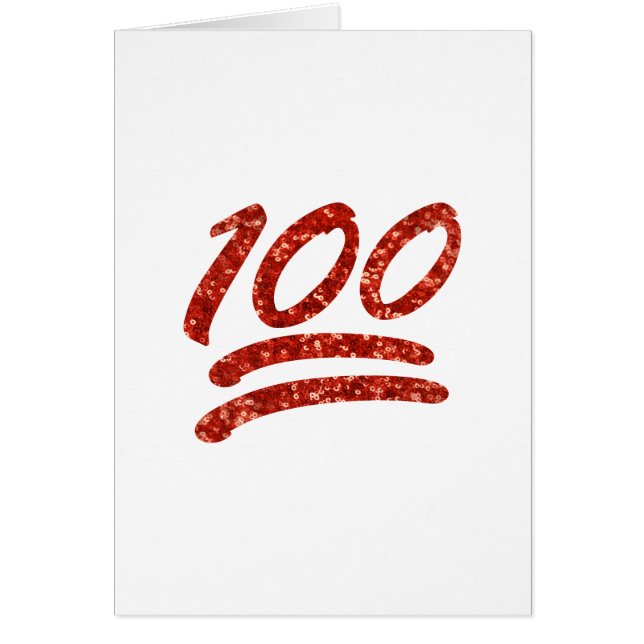 glitter one hundred emoji (Front)