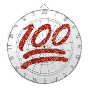 glitter one hundred emoji dartboard