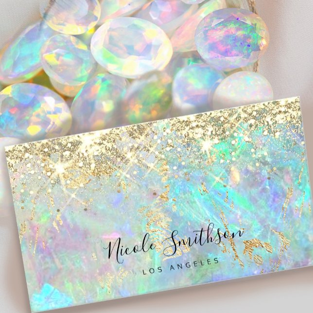 glitter opal background  business card (Creator Uploaded)