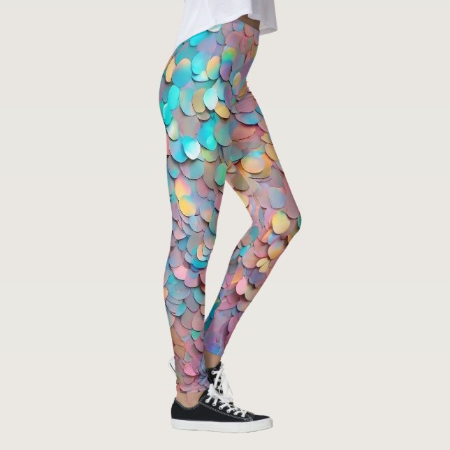 Glitter Opal Holographic Modern Collection Leggings (Right)
