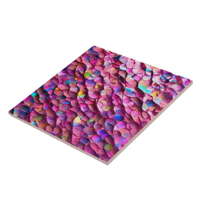 Glitter Opal Holographic Popular Collection Ceramic Tile (Side)