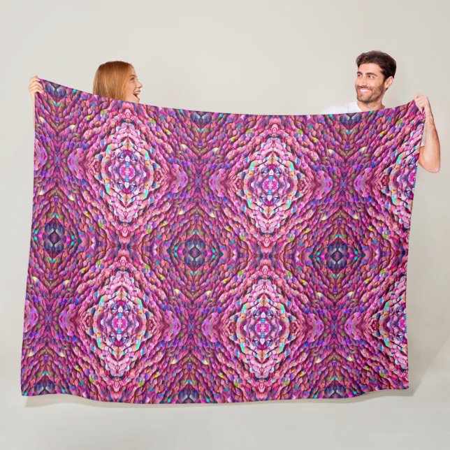 Glitter Opal Holographic Popular Collection Fleece Blanket (In Situ)