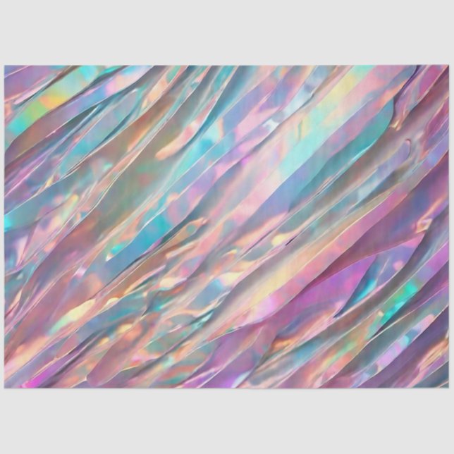 Glitter Opal Holographic Trendy Collection Busines Tissue Paper (Front)