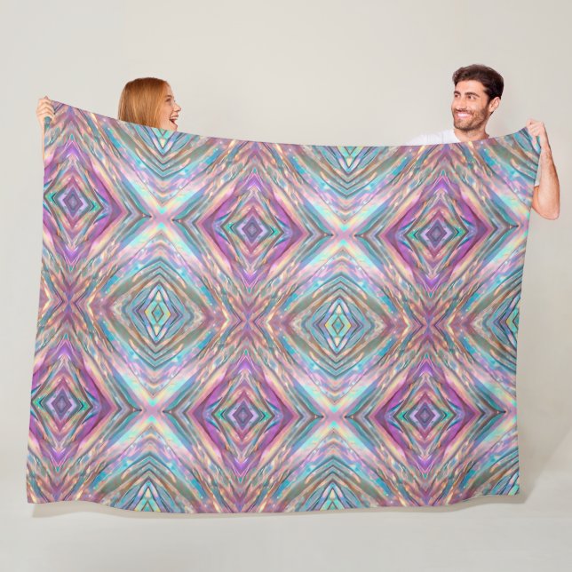 Glitter Opal Holographic Trendy Collection Fleece Blanket (In Situ)