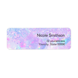 glitter opal purple labels