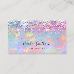 glitter opal texture business card