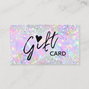 glitter opal texture gift certificate