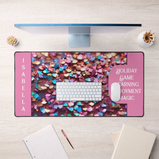 Glitter Opal Trendy Holographic Collection Desk Mat (Office 1)