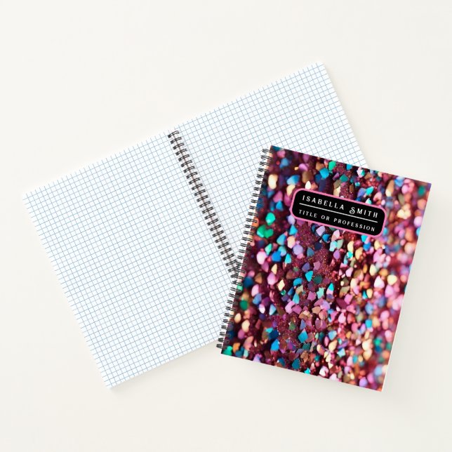 Glitter Opal Trendy Holographic Collection Notebook (Inside)