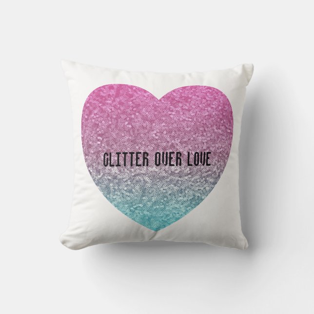 Glitter over love cushion (Front)