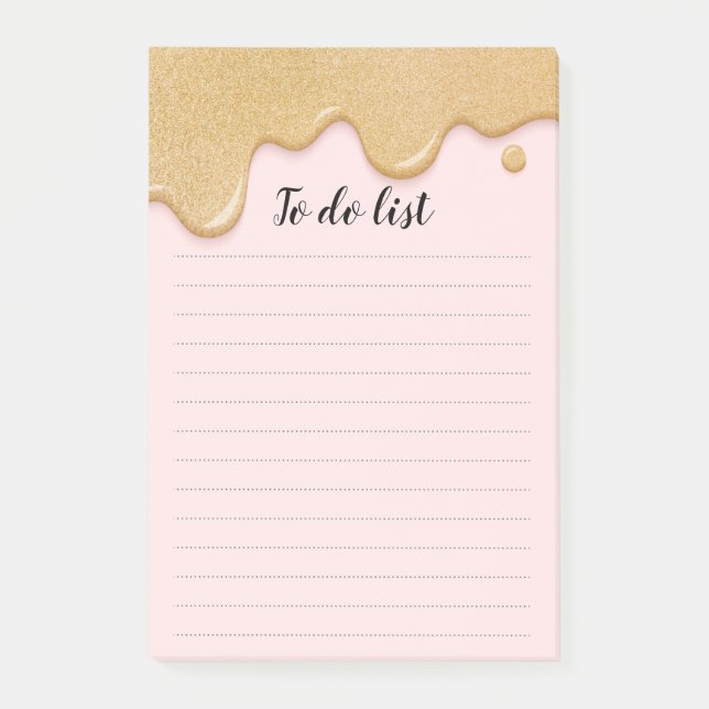 Glitter Paint Drip To Do List Post-it Notes (Front)