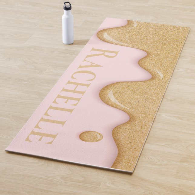 Glitter Paint Drip Yoga Mat (In Situ)