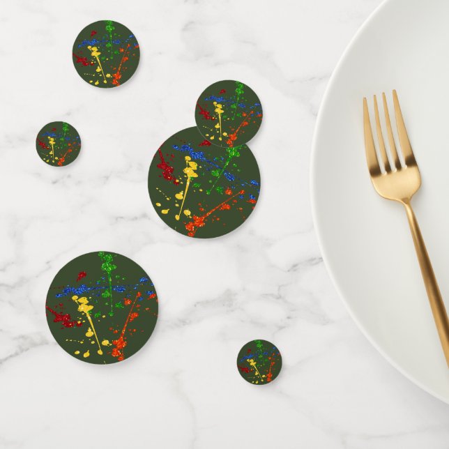 Glitter Paintball Party Paint Splatter Confetti (Group)
