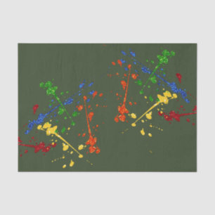 Glitter Paintball Party Paint Splatter Tissue Paper