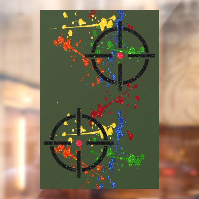 Glitter Paintball Party Targets (Sheet 2)