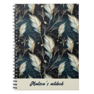 Glitter Pampas Grass Notebook