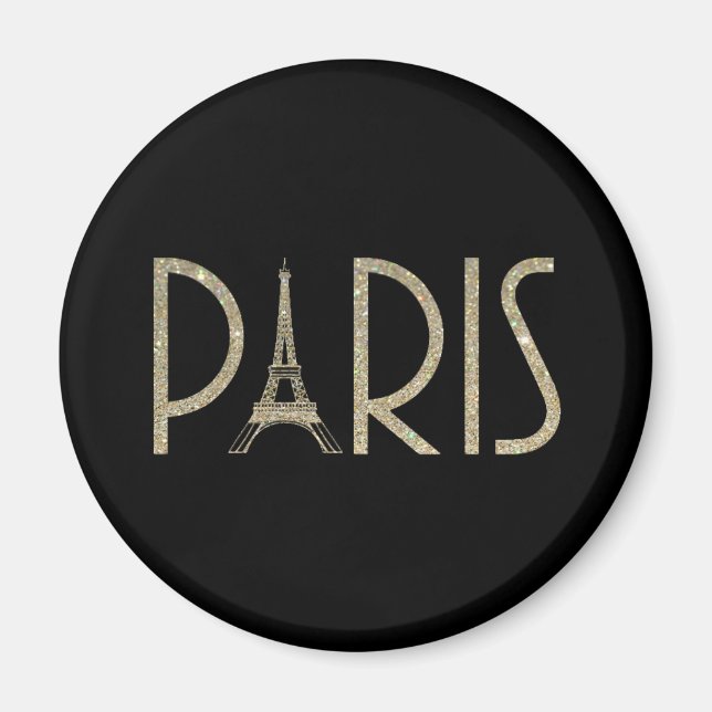 Glitter PARIS Magnet (Front)