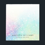 Glitter Pastel Bokeh Girly Colourful Pattern Notepad<br><div class="desc">A beautiful multicolor pastel glitter pattern,  that you can personalise with your custom details.</div>
