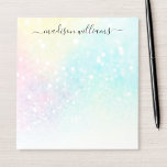 Glitter Pastel Bokeh Girly Colourful Pattern Notepad<br><div class="desc">A beautiful multicolor pastel glitter pattern,  that you can personalise with your custom details.</div>