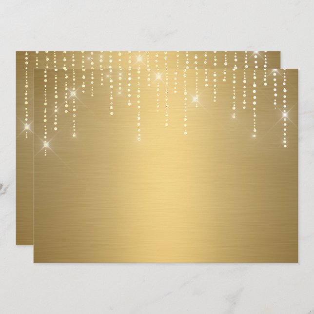 Glitter pattern blank Invitation (Front/Back)