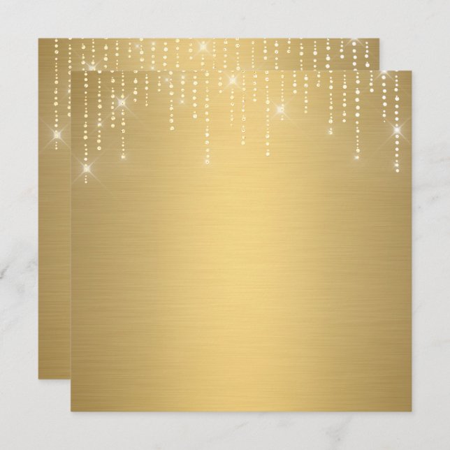 Glitter pattern blank Invitation (Front/Back)