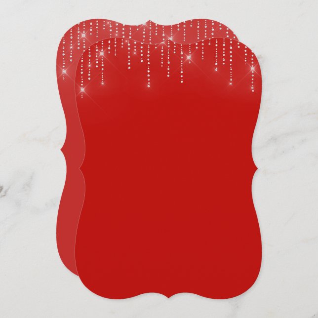 Glitter pattern blank Invitation (Front/Back)