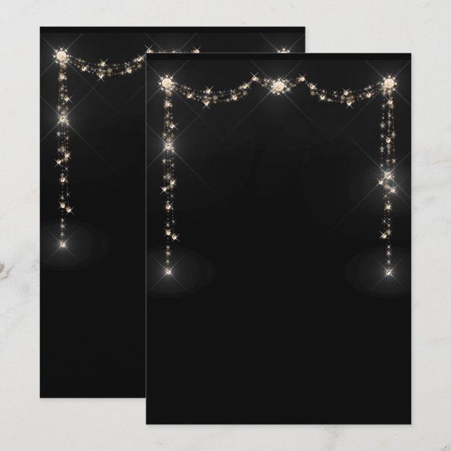 Glitter pattern blank Invitation (Front/Back)