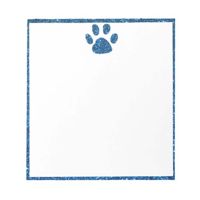 Glitter pawprint  notepad (Front)