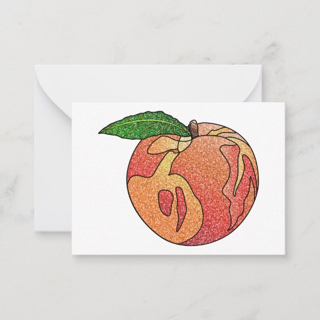 Glitter Peach Card (Front)