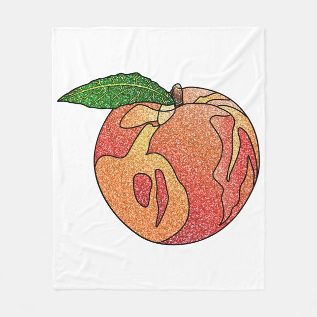 Glitter Peach Fleece Blanket (Front)