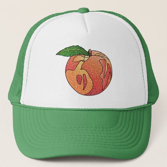 Glitter Peach Trucker Hat (Front)
